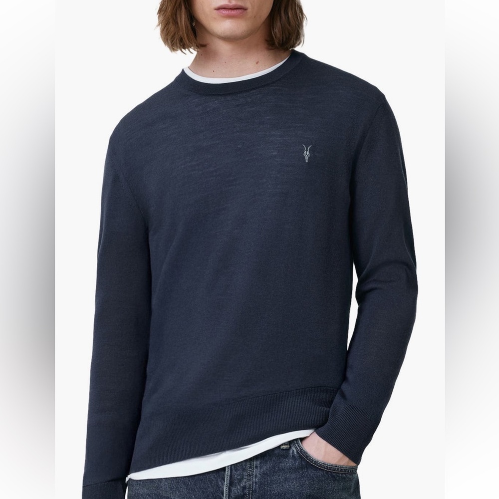 All saints mode Merino Wool crew neck sweater